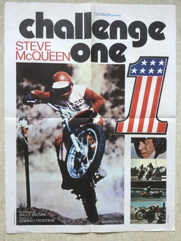 Affiche originale de cinéma du documentaire challenge one avec Steve Mcqueen