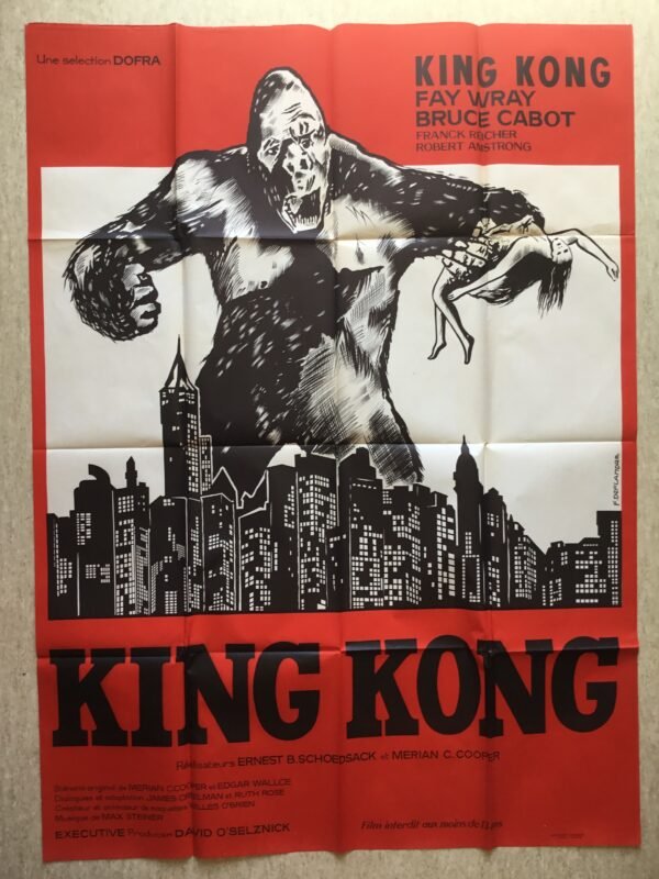 Affiche originale de cinéma du film King Kong de 1933