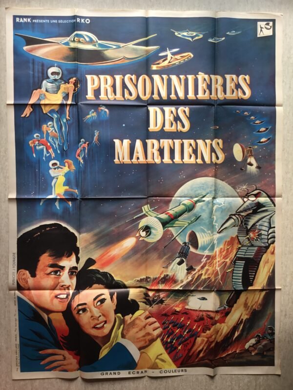 affiche vintage de cinema du film prisonnières des martiens
