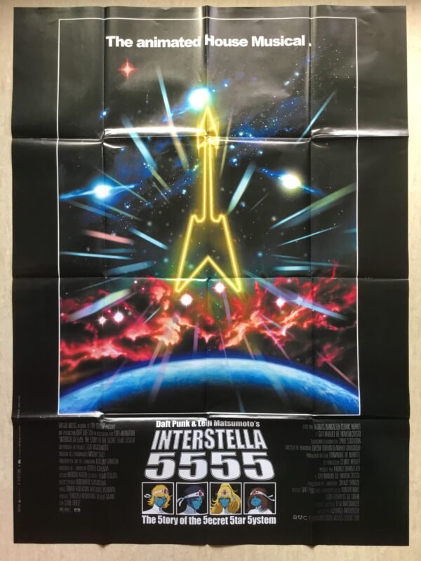 Grande affiche originale de cinéma du film Interstalla 5555 des Daft Punk.