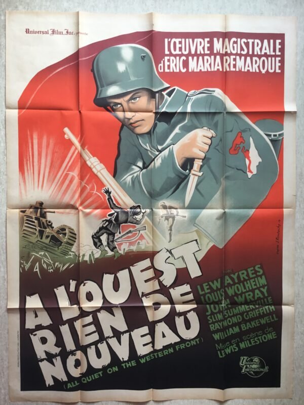 Affiche originale de cinéma du film A l'ouest rien de nouveau