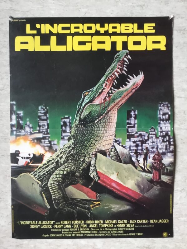 affiche de cinema l'incroyable alligator