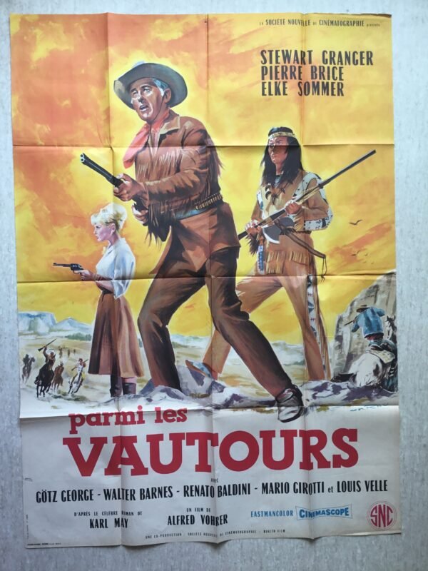 affiche de cinema western parmi les vautours