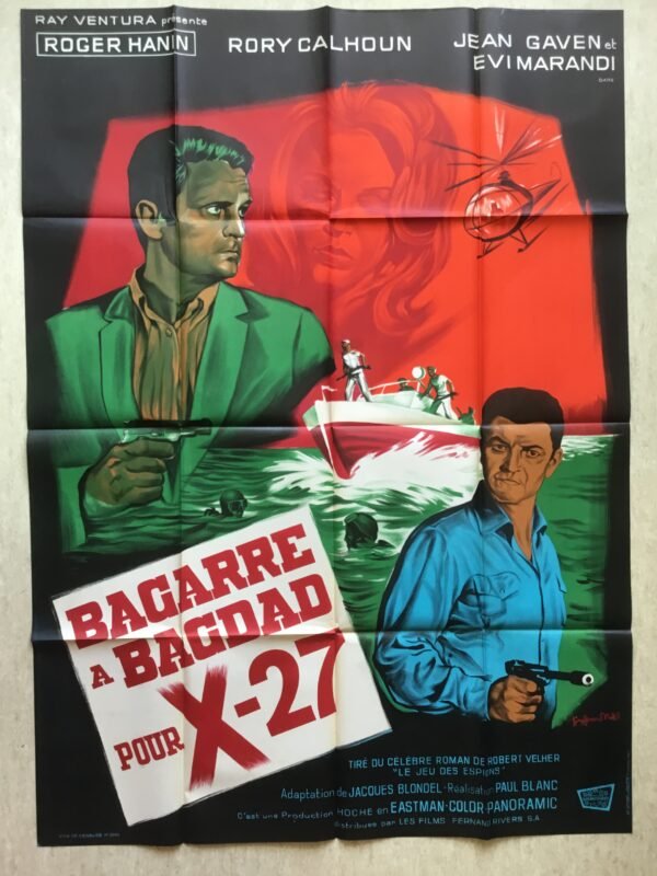 affiche cinema bagarre a bagdad pour X27 (litho)