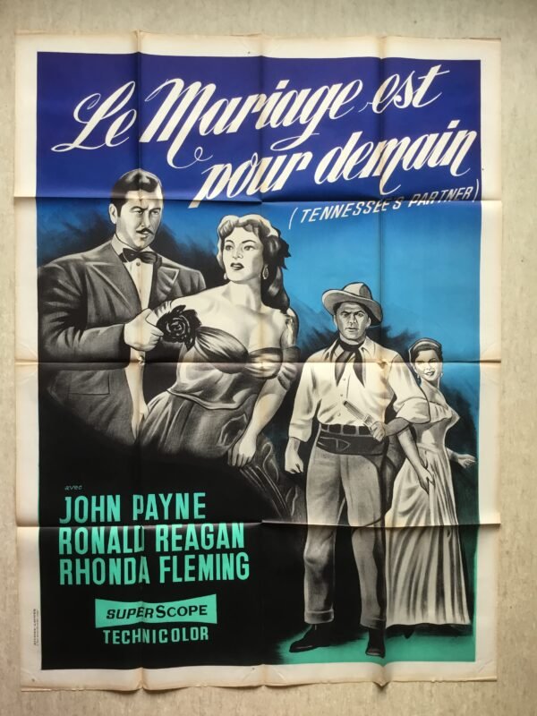 affiche vintage originale de cinéma Le mariage est pour demain