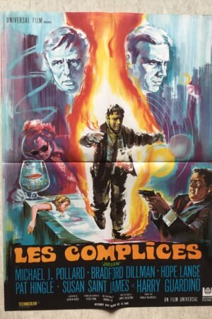 Affiche vintage de cinéma du film Les complices (1968)