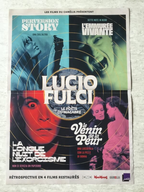 Affiche originale de cinéma de la retrospective Lucio Fulci