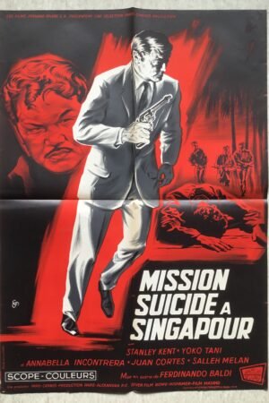 Affiche de cinéma vintage Mission suicide à Singapour