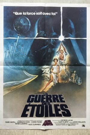 affiche originale de cinéma d'époque (1977) la guerre des étoiles (star wars)