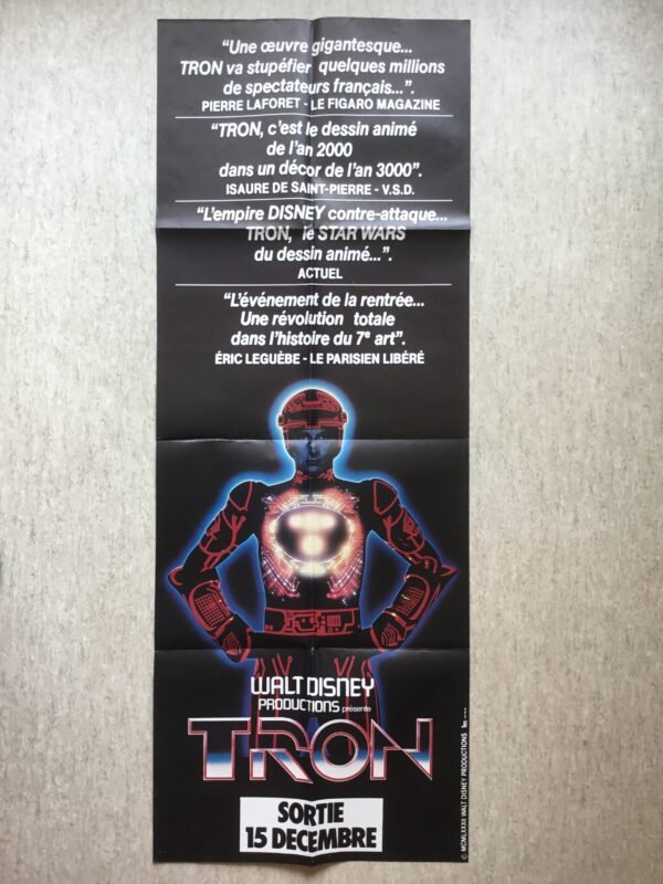 affiche de cinéma format pantalon du film TRON