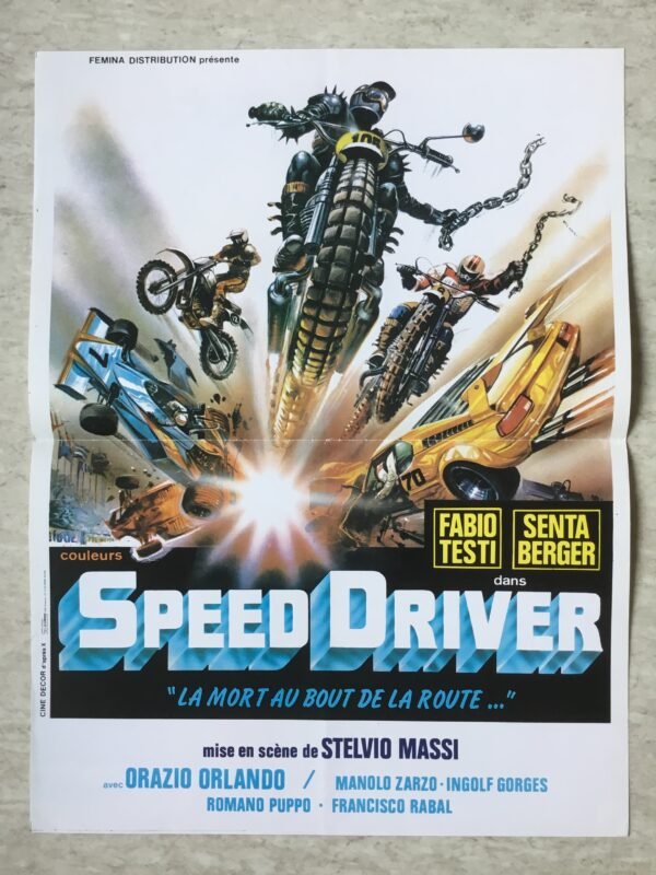 affiche vintage de cinema speed driver