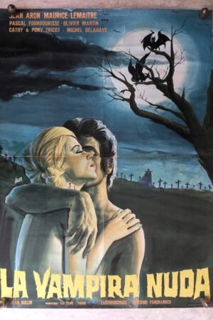 affiche de cinéma italienne la vampira nuda (Jean Rollin)