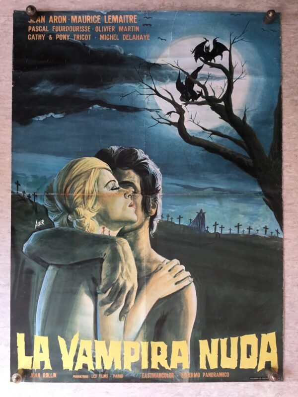 affiche de cinéma italienne la vampira nuda (Jean Rollin)