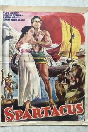 affiche de cinema belge Spartacus 1953